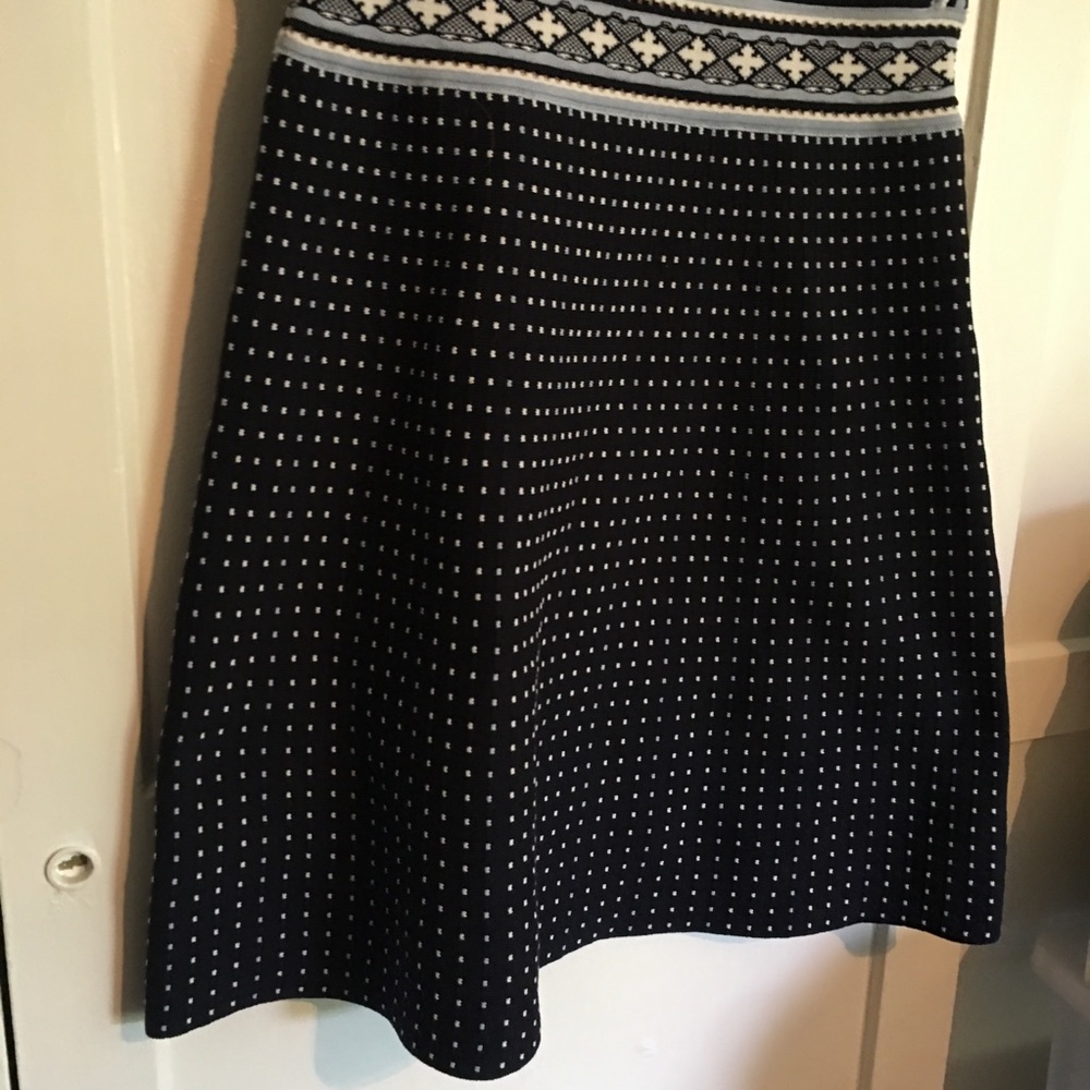 Tory Burch NWT Navy Mini Geo knit dress Sz SM new - Picture 10 of 16
